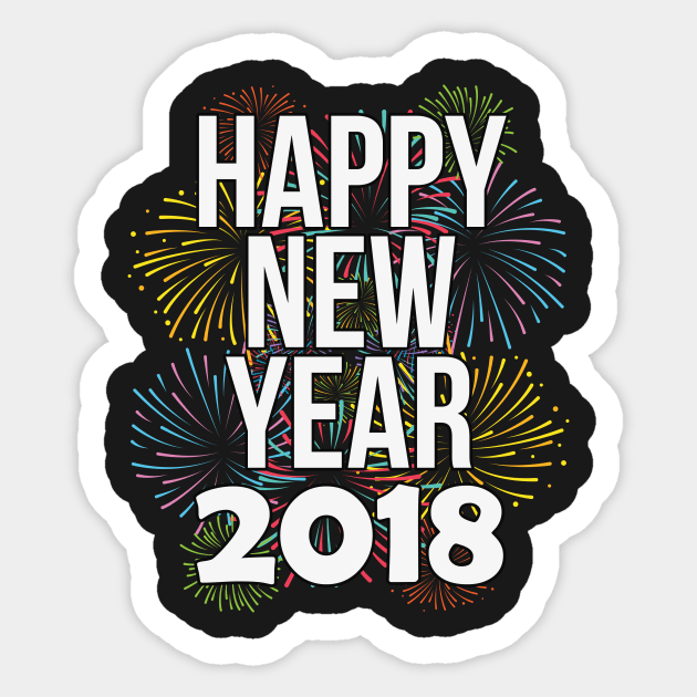 Happy New Year 2018 Sticker by charlescheshire